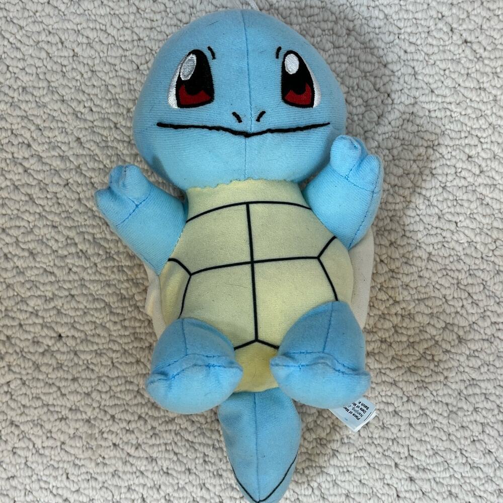 Pokemon Plush Squirtle Officially Licensed Toy Factory 7" Sewn Eyes Stuffed Toy